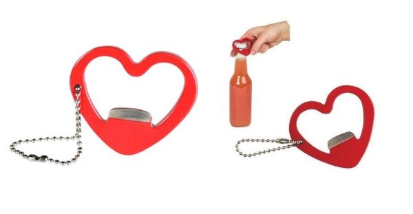 METAL BOTTLE OPENER HEART SHAPED