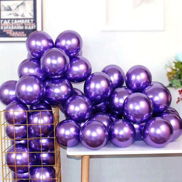 FANTASIA 12 INCH LATEX SHINY VIOLET BALLOONS PACK OF 15