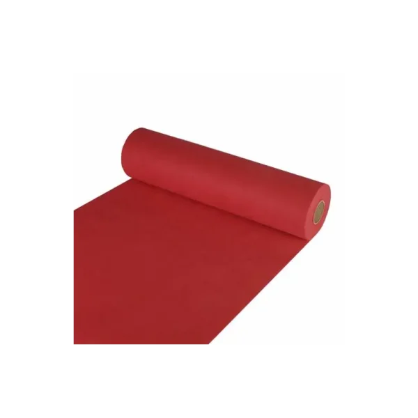 RED TABLERUNNER ROLL 24M X 40CM