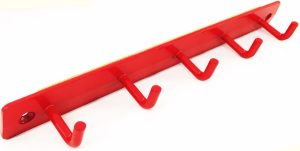 RED METAL HOOKS 18CM WITH STICKY TAPE
