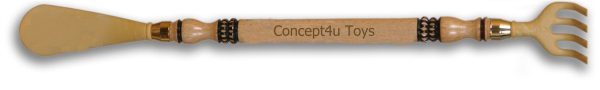 DELUXE WOODEN BACK SCRATCHER WITH SHOEHORN