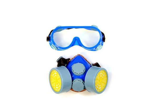 AM-TECH 2 PIECE FOLDABLE DUST MASKS 4 LAYER WITH VALVE NOSEPIECE METAL WORK WOOD CUTTTING