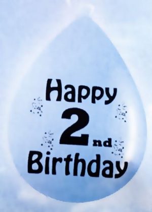 10 HAPPY 2ND BIRTHDAY MULTICOLOUR BALLOONS
