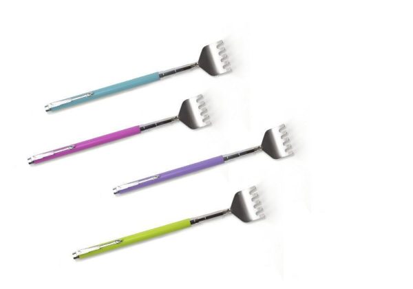 1 X BACK SCRATCHER WITH COLOUR HANDLE (ASSORTED COLOURS ONE SELECTED AT RANDOM)