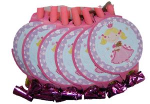 BIRTHDAY PRINCESS - 2X PACKS OF 12 PINK PARTY BLOWOUTS - CASA