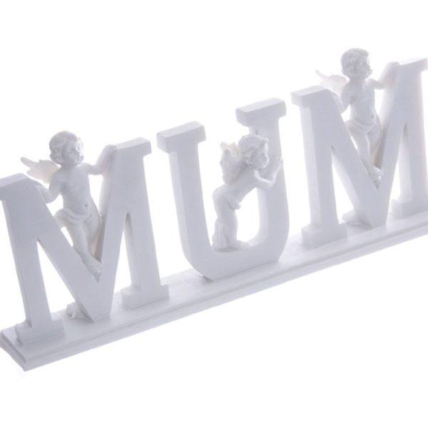 MUM CHERUB LETTERS ON PLINTH