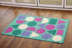 GEOMETRIC / RAINBOW RUG MAT 1.5M X 1M