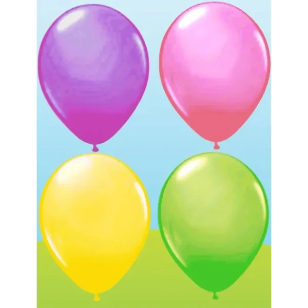 25 SUMMER EASTER ASSORTED COLOUR BALLOONS