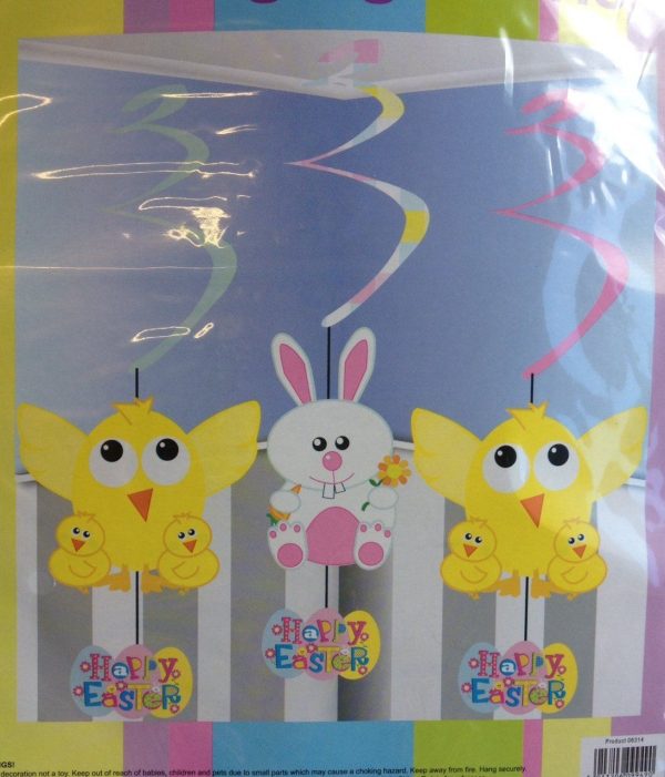 EASTER HANGING SWIRLS PACK OF 6