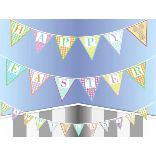 HAPPY EASTER BUNTING HOME DECORATION