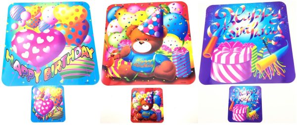 ASSORTED DESIGN HAPPY BIRTHDAY MATS COASTERS