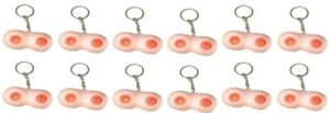 PACK OF 12 BOOBS KEYRING