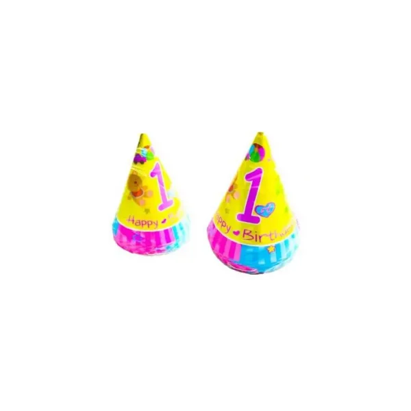 PACK OF 12 1ST BIRTHDAY HATS