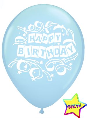 16 BLUE HAPPY BIRTHDAY HAPPY BIRTHDAY BALLOONS - BOY PARTY DECORATIONS (073386)