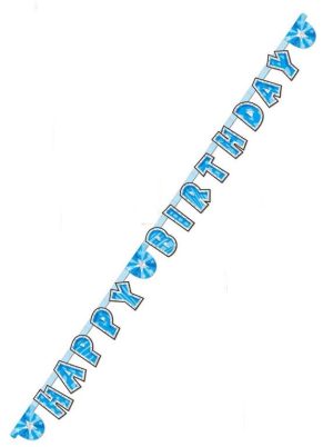 66'' HAPPY BIRTHDAY LETTER BANNER BLUE
