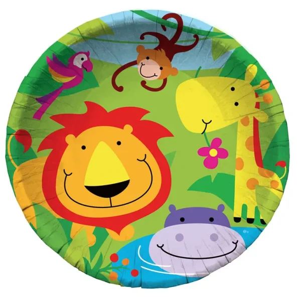 JUNGLE ANIMAL THEME 8 BOWLS GIRLS KIDS CHILDRENS BIRTHDAY ZOO