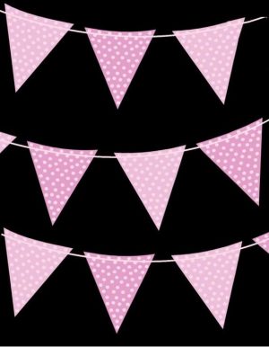 2M POLKA DOT BUNTING PINK