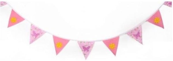 SPRING FABRIC BUNTING PINK