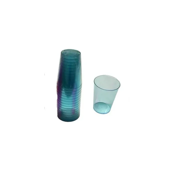 15 PLASTIC NEON BLUE GLASSES TUMBLERS 300ML - PACK OF 1