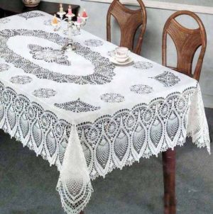 CROCHET VINYL TABLE CLOTH 60 X