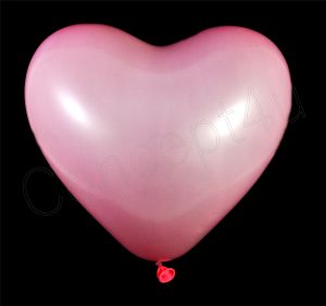 100 PINK HEARTS BALLOONS