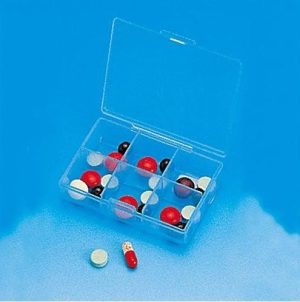 6 GRID PILL DISPENSER / BOX