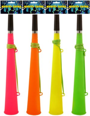 FESTIVAL WOOFER PARTY HORNS WITH STRING 37CM