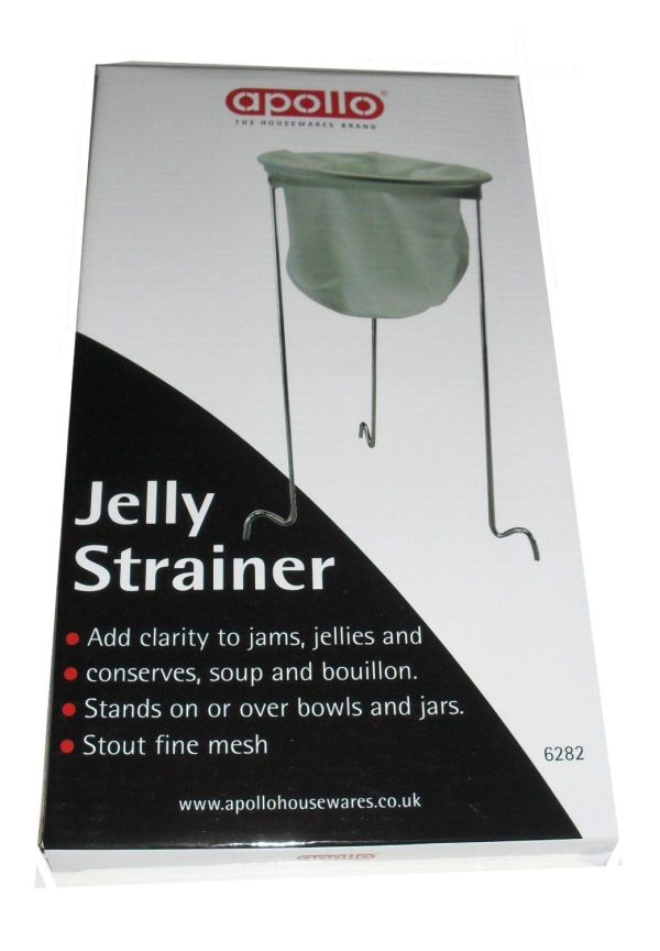 NEW BOXED STAINLESS STEEL ~ MESH JELLY STRAINER WITH STAND FOR JAM SOUP APOLLO 9551