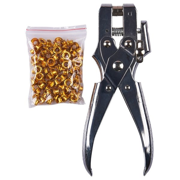 AMTECH HEAVY DUTY EYELET PLIER - WITH 100PC EYELETS