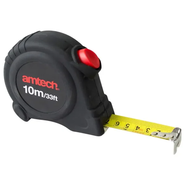 AMTECH SELF LOCKING MEASURING TAPE 10M X 25MM