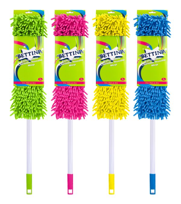 BETTINA CHENILLE NOODLE MOP WITH EXTENDABLE HANDLE