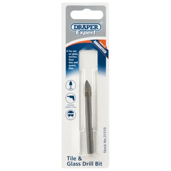 DRAPER 31510 TILE AND GLASS DRILL BIT (8MM)