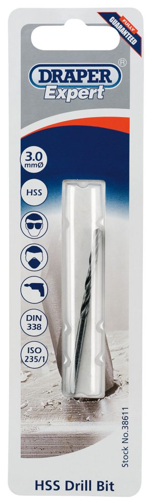 DRAPER EXPERT 38611 3.0MM HSS DRILL BIT