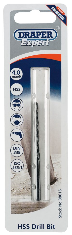 DRAPER EXPERT 38616 4.0MM HSS DRILL BIT