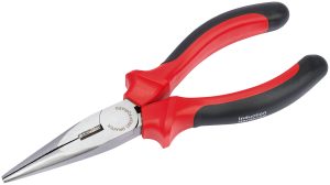 DRAPER REDLINE 67997 165MM HEAVY DUTY LONG NOSE PLIERS WITH SOFT GRIP HANDLES