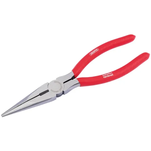 DRAPER REDLINE 68238 200MM LONG NOSE PLIER WITH PVC DIPPED HANDLE