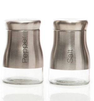 SABICHI STAINLESS STEEL SALT & PEPPER SET
