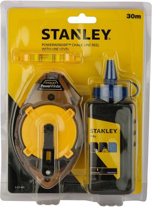 STANLEY POWERWINDER BLUE CHALK LINE AND LINE LEVEL KIT