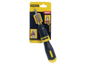 STANLEY MULTIBIT RATCHET SCREWDRIVER WITH 10 BITS