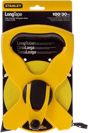 STANLEY OPEN REEL FIBRE GLASS TAPE 30M / 100FT