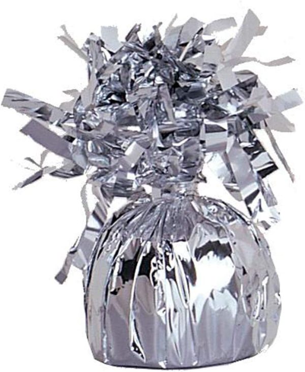 UNIQUE PARTY FOIL BALLOON WEIGHT - SILVER