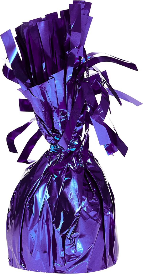 UNIQUE PARTY FOIL BALLOON WEIGHT - PURPLE