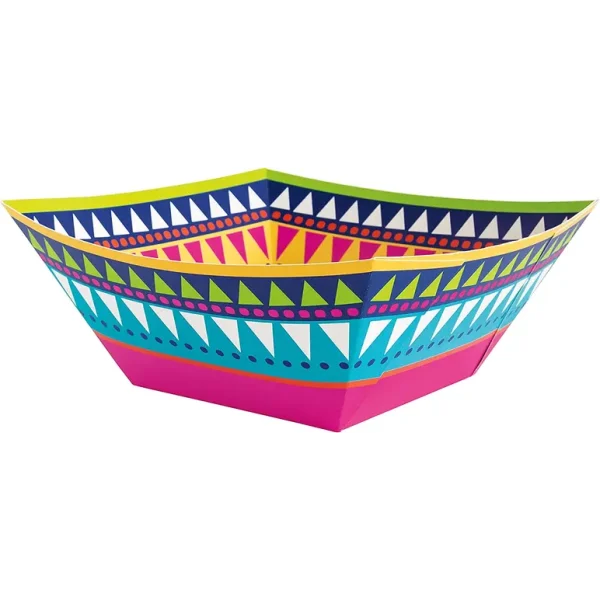 UNIQUE PARTY BOHO FIESTA SQUARE SNACK BOWL