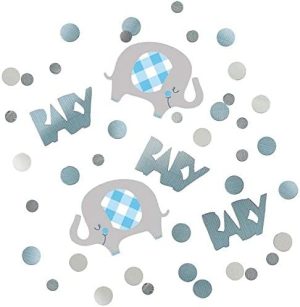 UNIQUE PARTY BABY SHOWER ELEPHANT CONFETTI 14G - BLUE