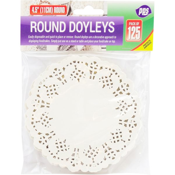 PPS ROUND PAPERS DOYLEYS / DOILIES 11.5CM PACK OF 125