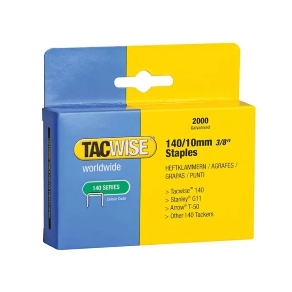 TACWISE 140/10MM STAPLES GALV B/2000