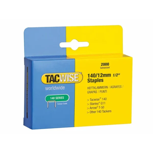 TACWISE 140/12MM STAPLES GALV B/2000