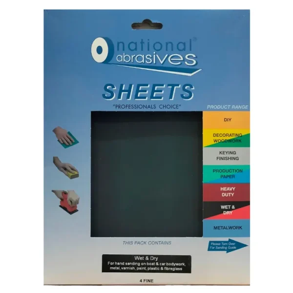 WET & DRY FULL SHEET 280 X 230MM PACK OF 4 FINE