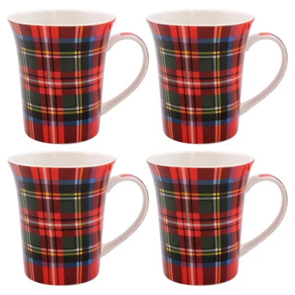 TARTAN MUGS SET 4