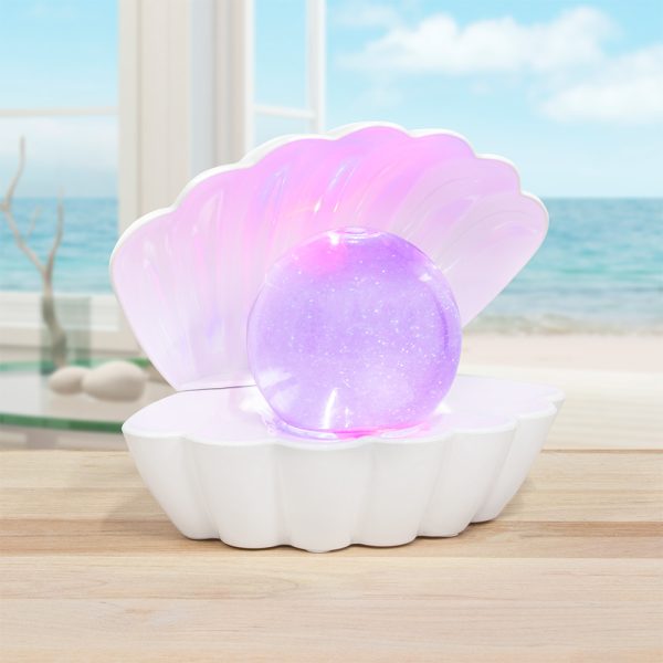 SEA SHELL WHITE GLITTER PEARL COLOUR CHANGING MOOD LIGHT